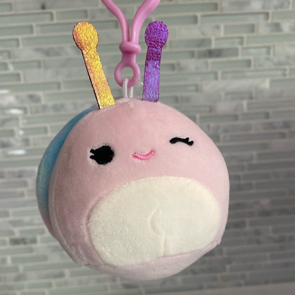 NWT Squishmallows Silvina the Snail clip